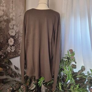 BYLT Premium Basics Mens XL Brown Long Sleeve Crew Neck Shirt MTLS0564-207